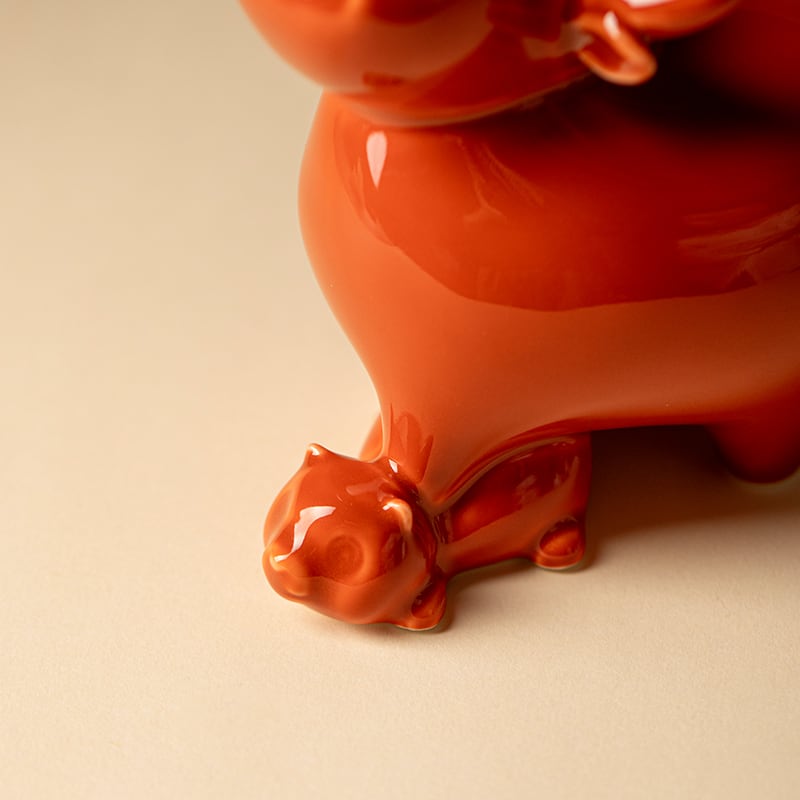 Palace Red Ox & Persimmon Tea Pet — view 5