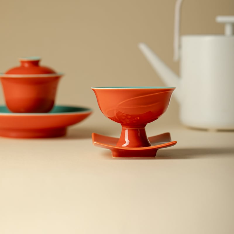 Palace Red Tea Cup & Coaster Set