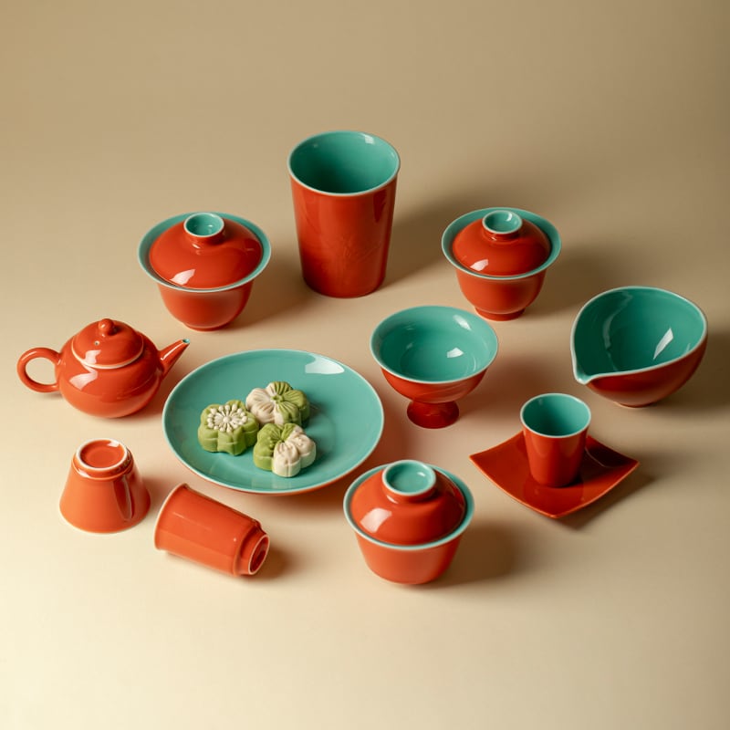 Palace Red Teapot Stand — view 2
