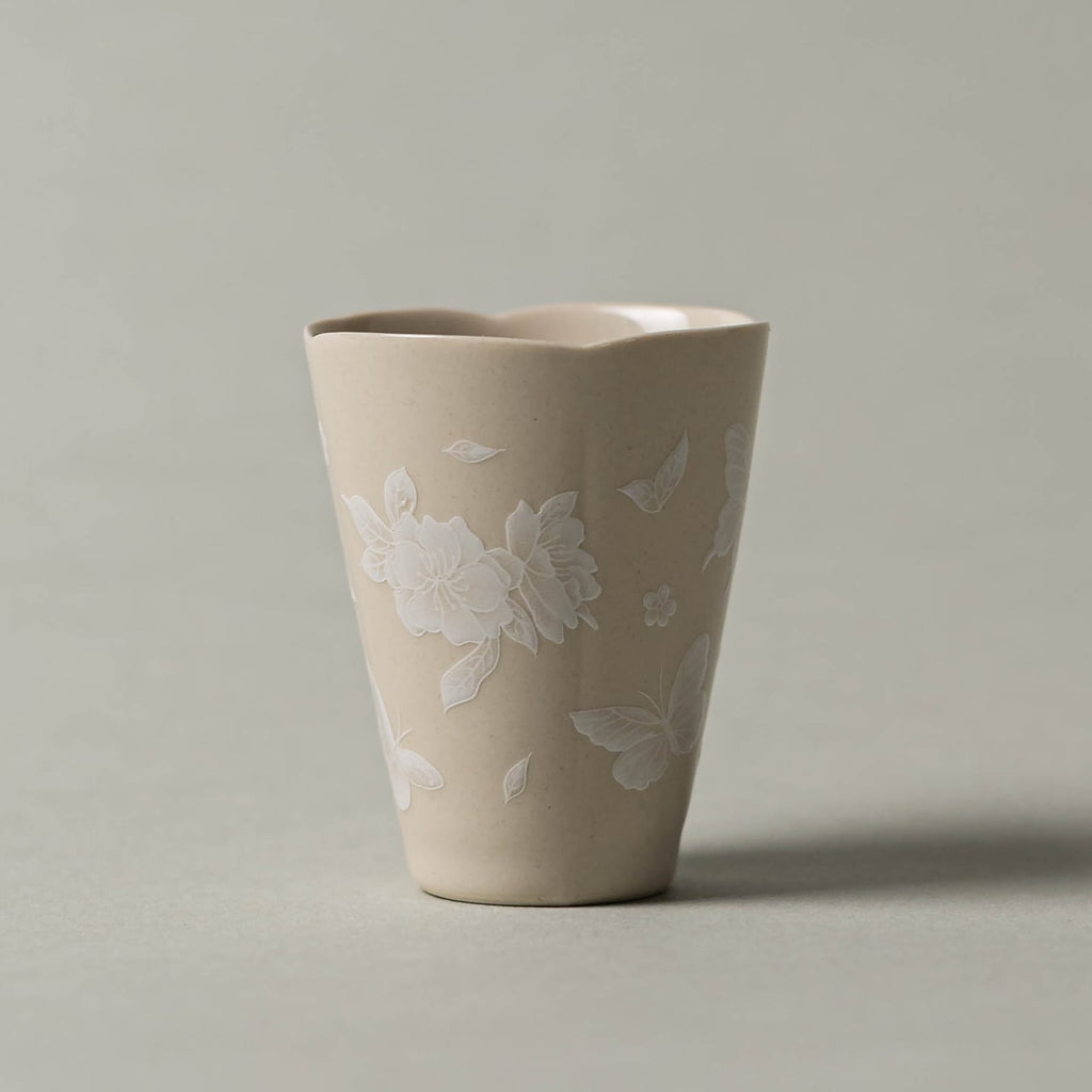 Pale Ash Butterfly Meadow Zhixiao Cup — view 3