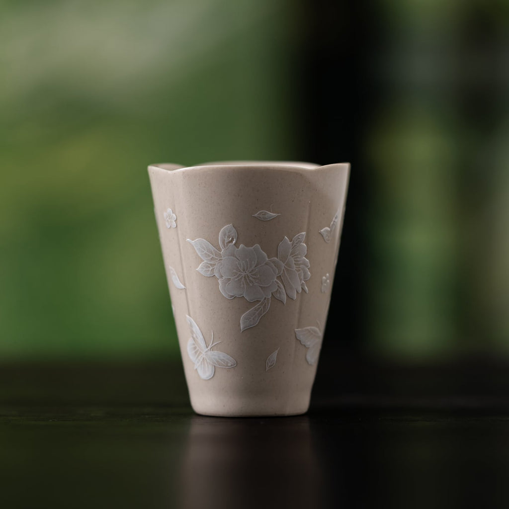 Pale Ash Butterfly Meadow Zhixiao Cup — view 4