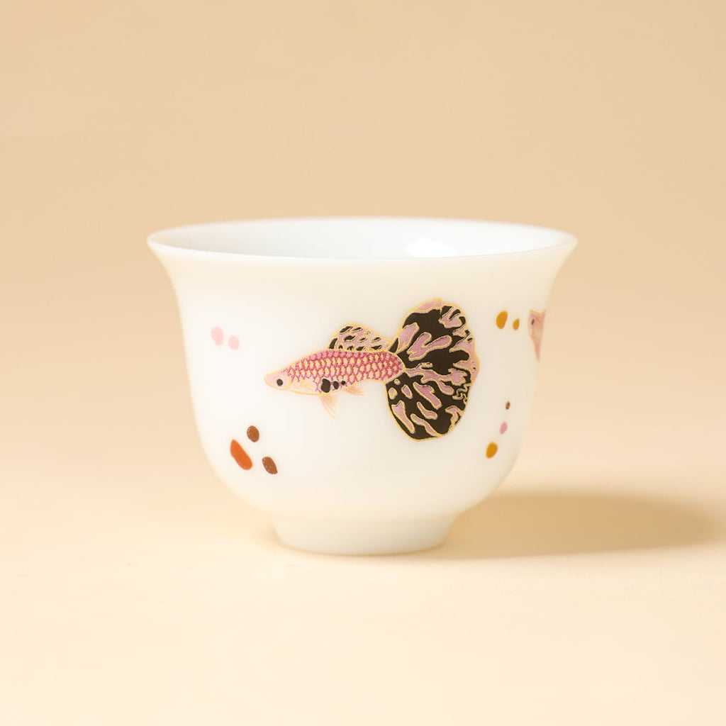 Peacock Fish Horseshoe Gaiwan Tea Set — view 2