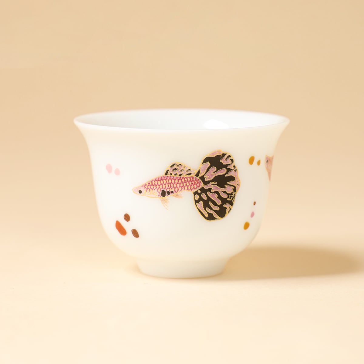 Peacock Fish Horseshoe Gaiwan Tea Set