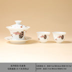 Peacock Fish Horseshoe Gaiwan Tea Set — view 3