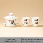 Peacock Fish Horseshoe Gaiwan Tea Set — view 4