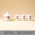 Peacock Fish Horseshoe Gaiwan Tea Set — view 5