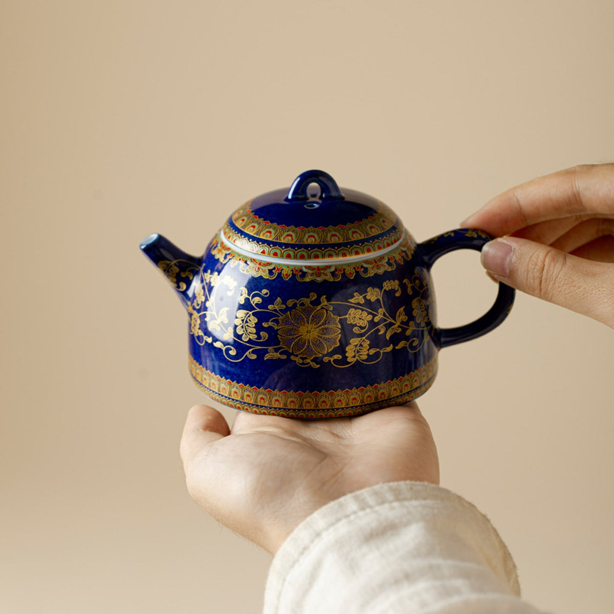 Qingding Gold Floral Teapot