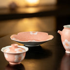 Sakura Pink White Camellia Clover Pot Rest — view 4