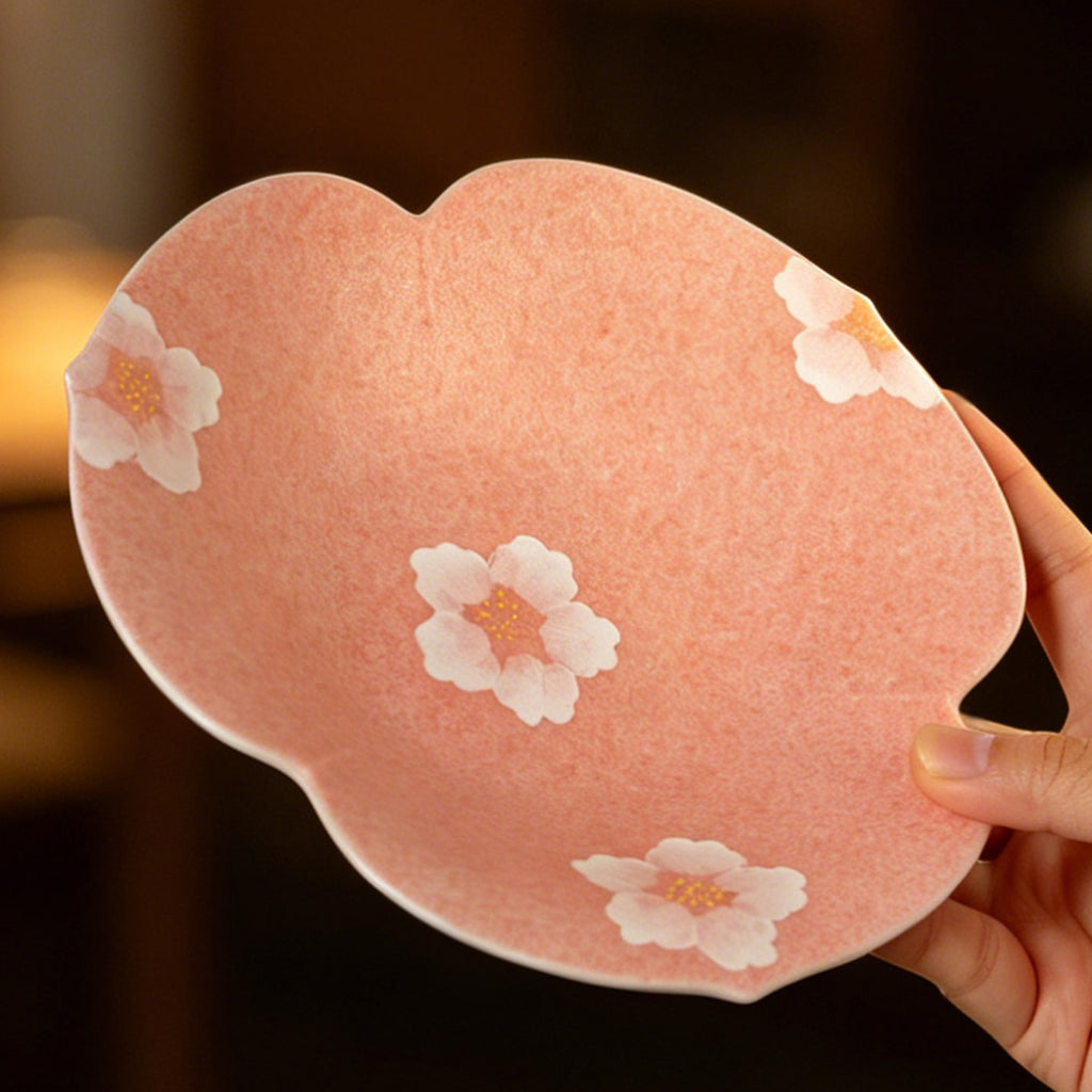 Sakura Pink White Camellia Clover Pot Rest — view 5