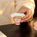 Sakura Pink White Camellia Flowing Cloud Petal-Rim Tasting Cup — view 2