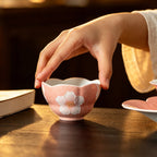 Sakura Pink White Camellia Withered Lotus Tasting Cup — view 4