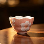 Sakura Pink White Camellia Withered Lotus Tasting Cup — view 5