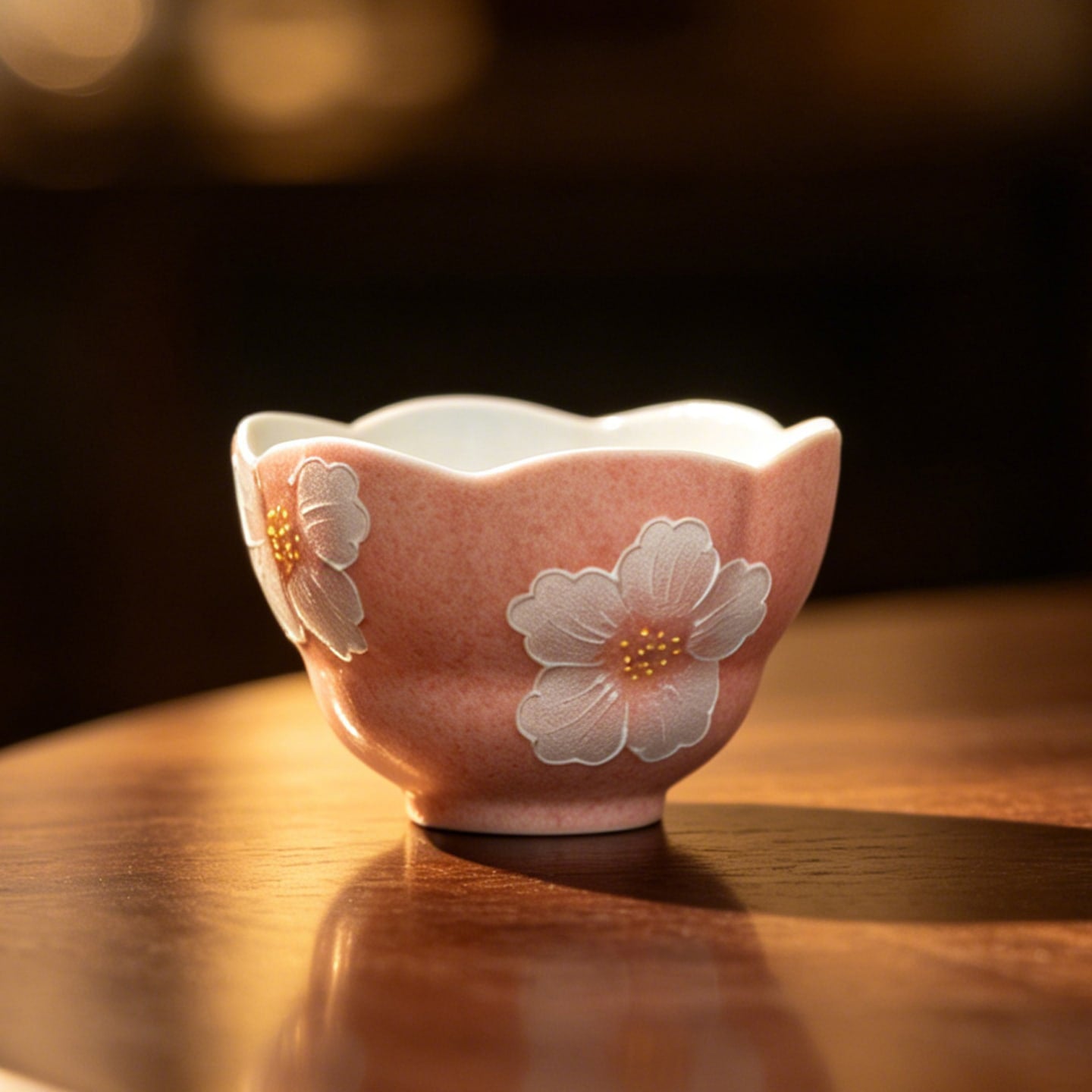 Sakura Pink White Camellia Withered Lotus Tasting Cup — view 5