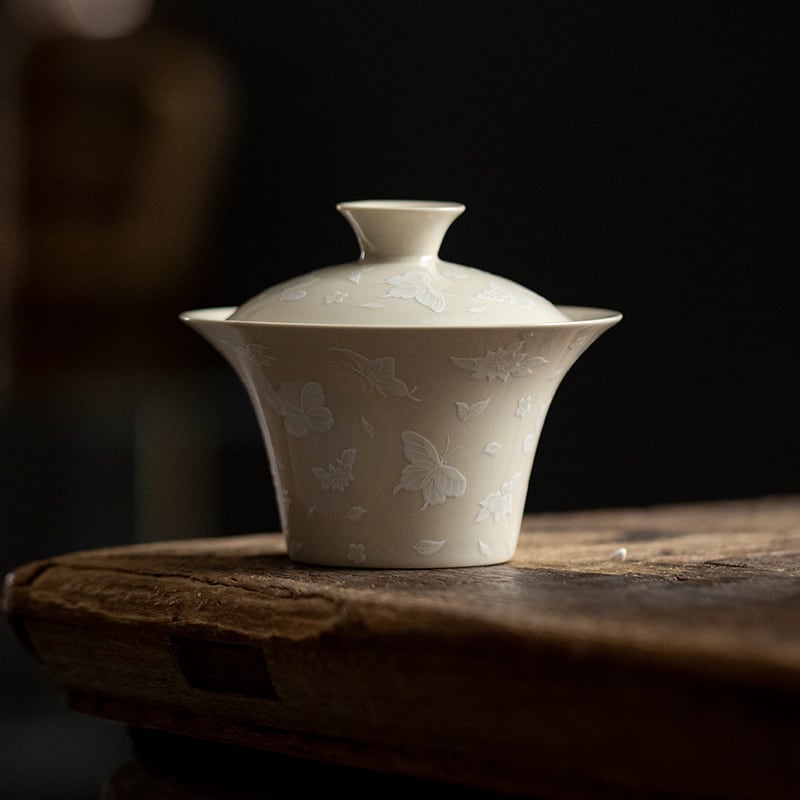 Wood Ash Butterfly Meadow Large Horseshoe Gaiwan — view 3