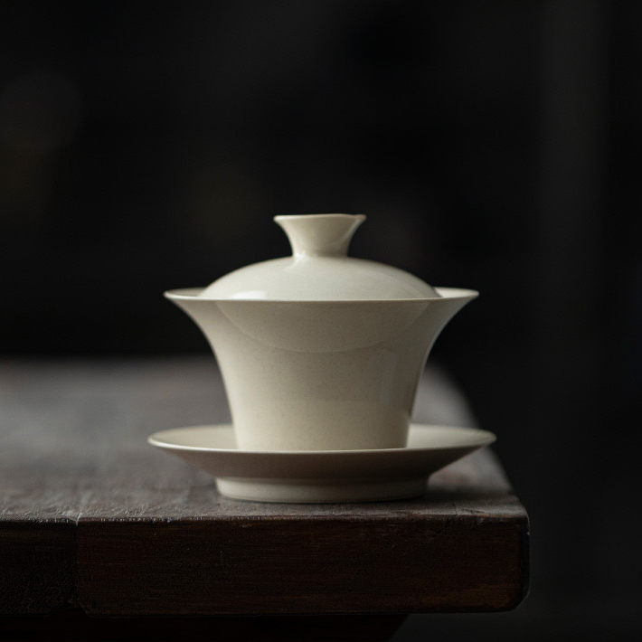 Wood Ash Four-Sunset Gaiwan in Large 145 ml size