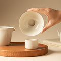 Wood Ash Jinzhao Tea Strainer showing its perforated ceramic filter