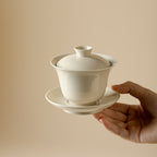 Wood Ash Nafu Gaiwan held in hand