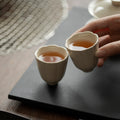 Pair of Wood Ash Petal Tasting Cups